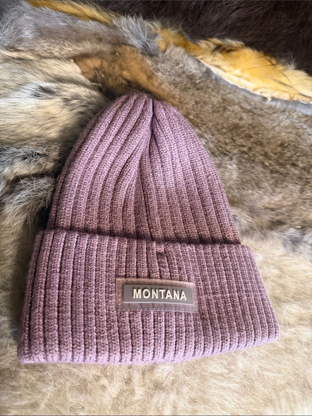 Robin Ruth Ribbed Knit Beanie in Mauve/lavendar OS (5000H)